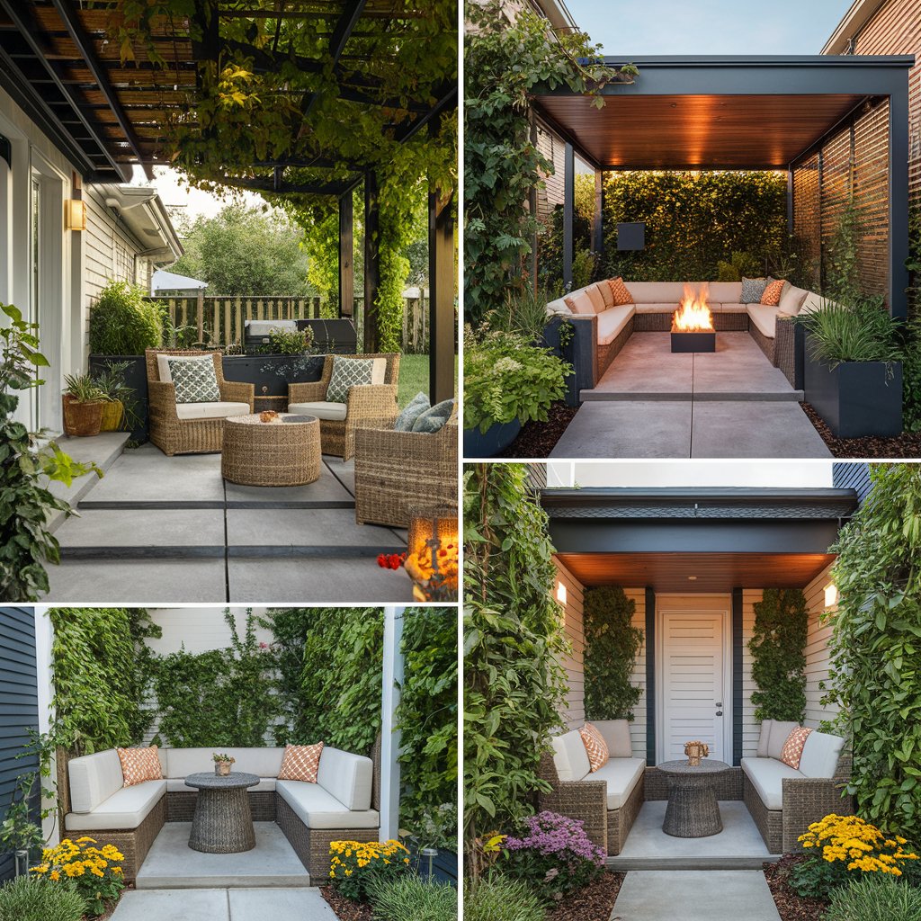 Image of outdoor area ideas that have a privacy screen