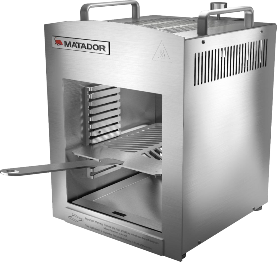 Matador Rapid Sear reaches a temperature of up to 800 degrees with the use of infrared ceramic plates. This allows you to achieve that perfect sear that you get at resteraunts from the comfort of your own home