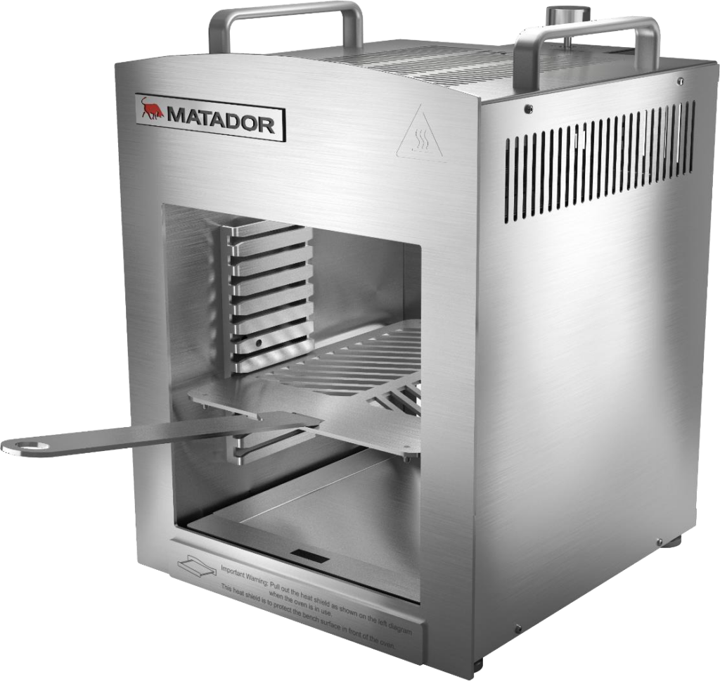 Matador Rapid Sear reaches a temperature of up to 800 degrees with the use of infrared ceramic plates. This allows you to achieve that perfect sear that you get at resteraunts from the comfort of your own home